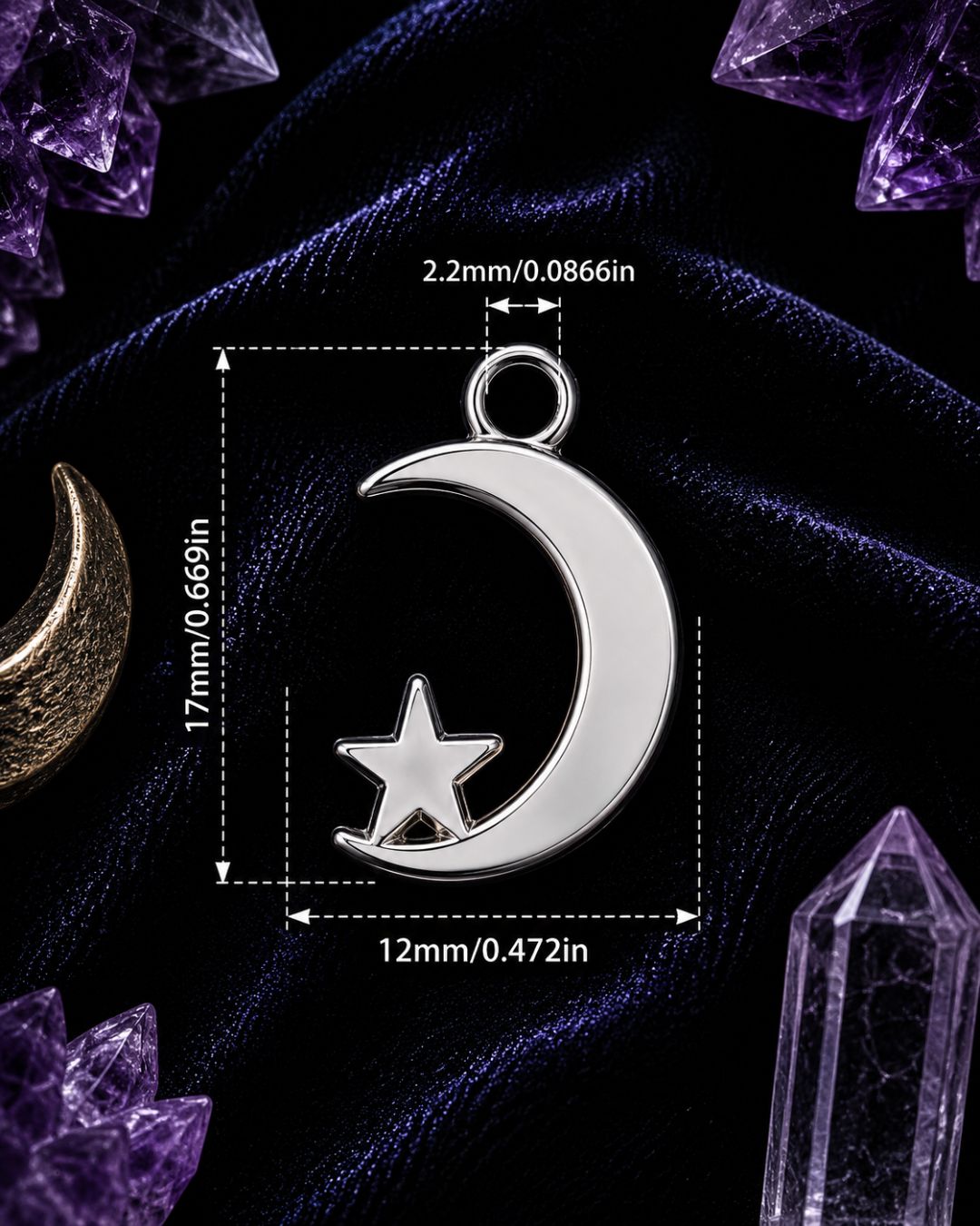 Moon & Star Charm