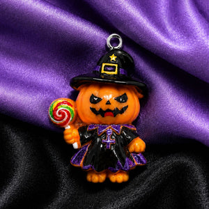 Pumpkin Witch Charm
