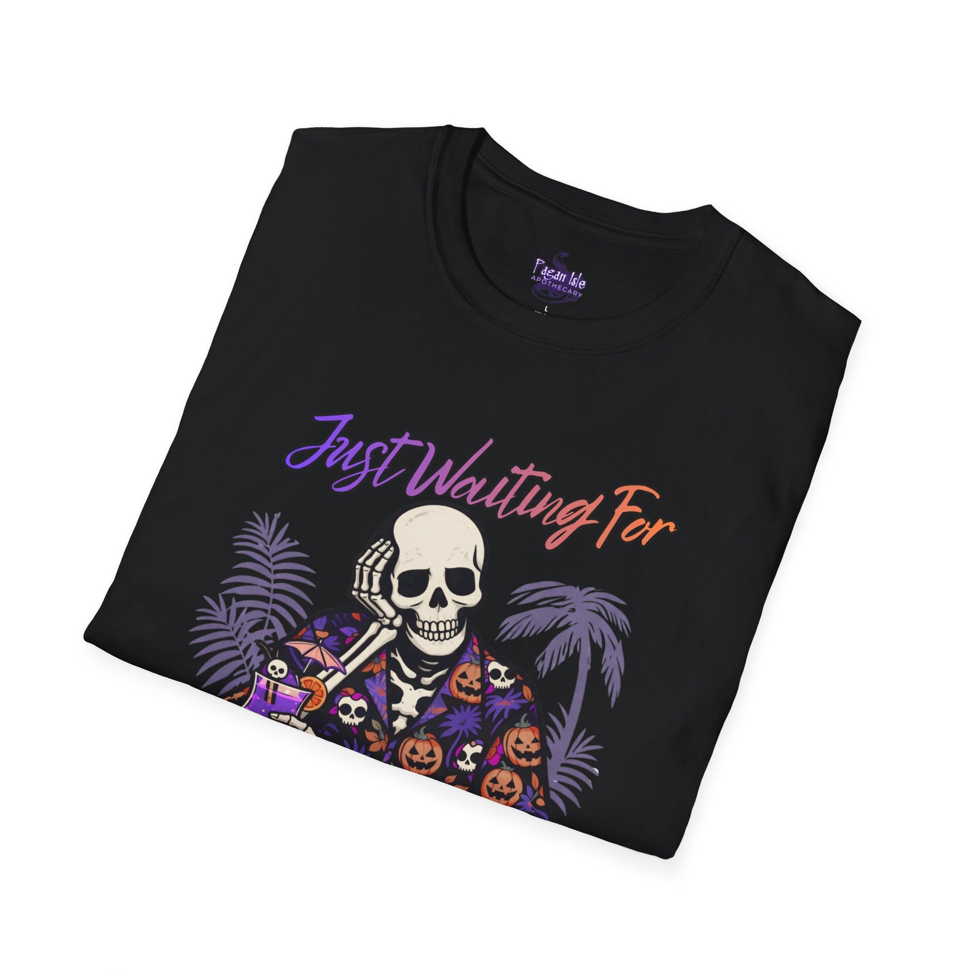 Just Waiting for Halloween Shirt | Funny Halloween Shirt Sayings | Summerween Tee