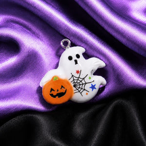 Pumpkin Ghost Charm