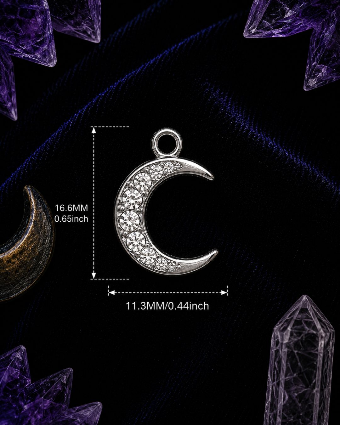 Crystal Crescent Charm