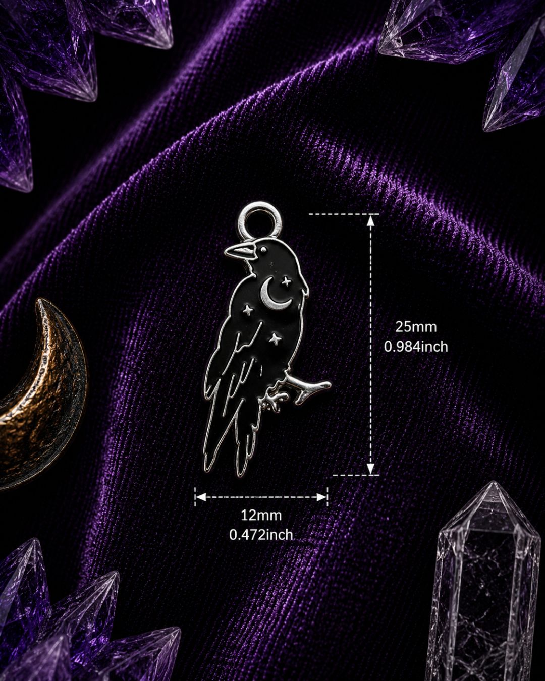 Mystic Raven Charm