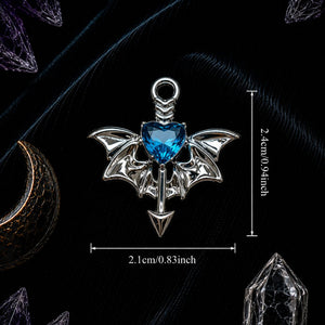 Midnight Heart Bat Charm