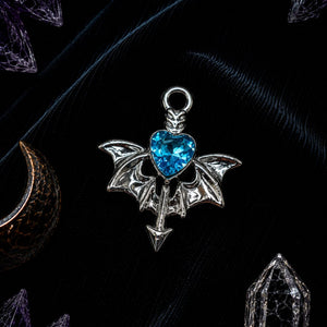 Midnight Heart Bat Charm