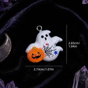 Pumpkin Ghost Charm