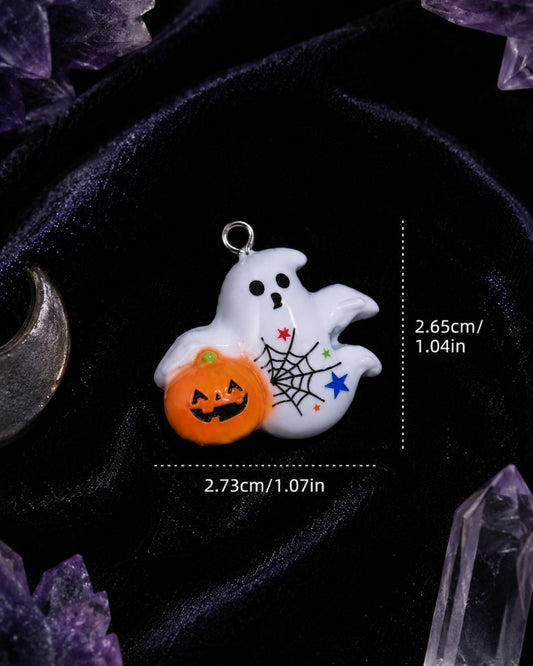 Pumpkin Ghost Charm