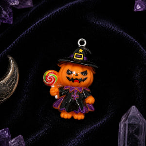 Pumpkin Witch Charm