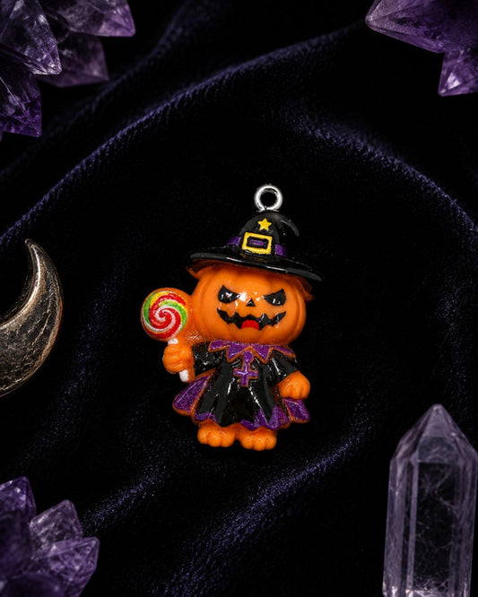 Pumpkin Witch Charm