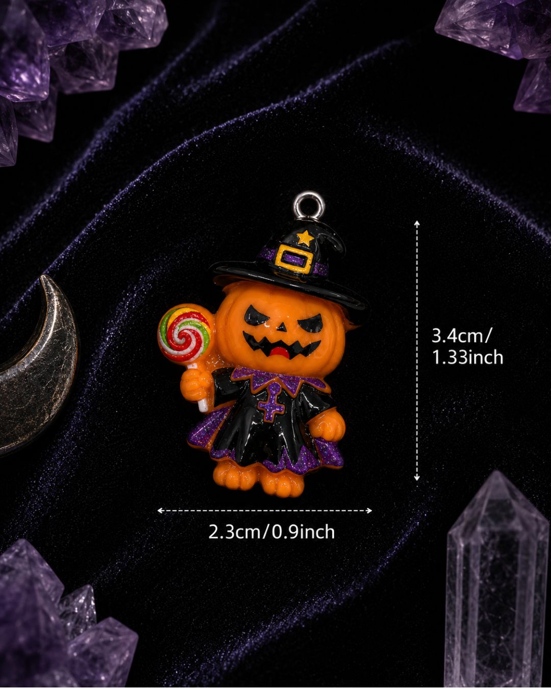 Pumpkin Witch Charm