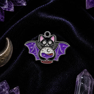 Bat Crystal Ball Charm