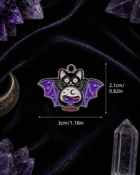 Bat Crystal Ball Charm