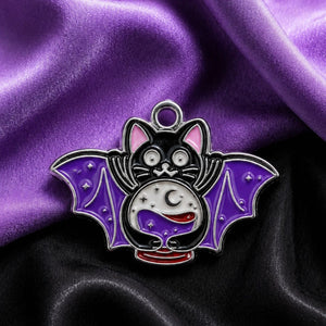Bat Crystal Ball Charm