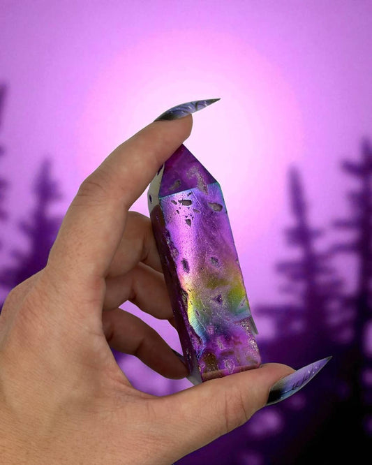 Angel Aura Mineral Quartz Tower Handheld