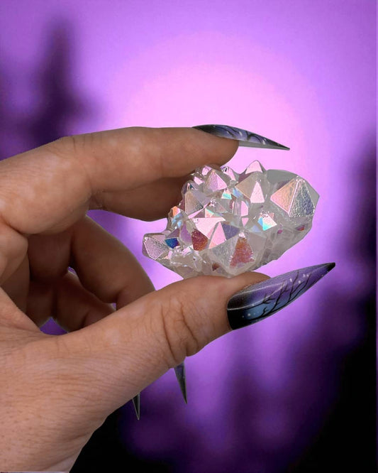 Angel Aura Quartz Cluster Handheld