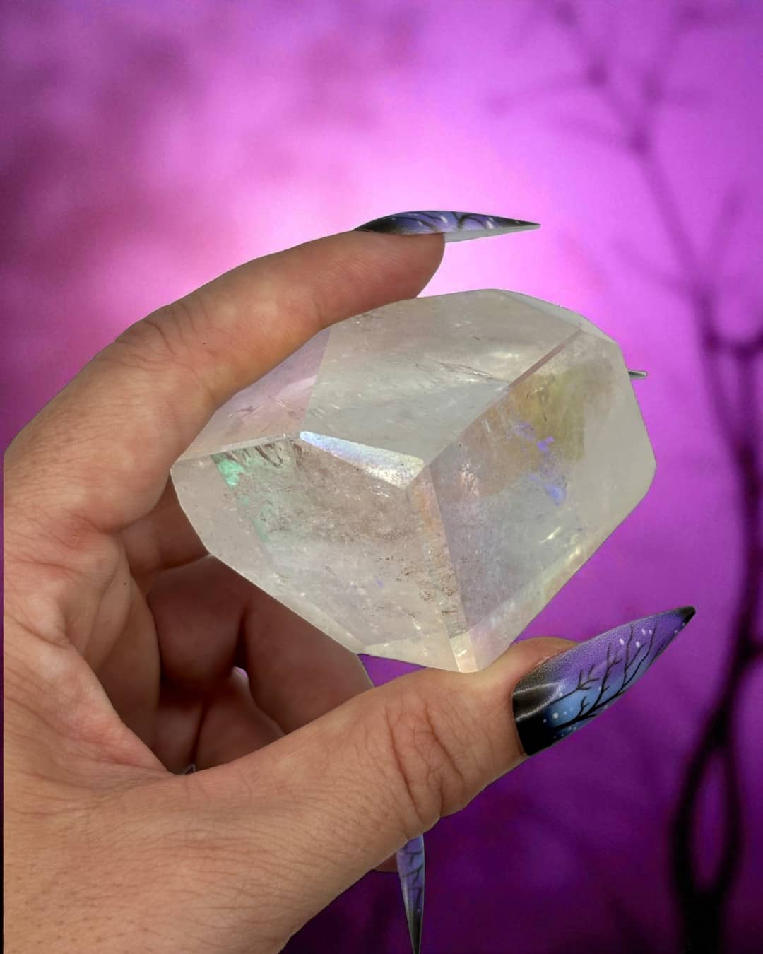 Angel Aura Quartz Freeform Handheld