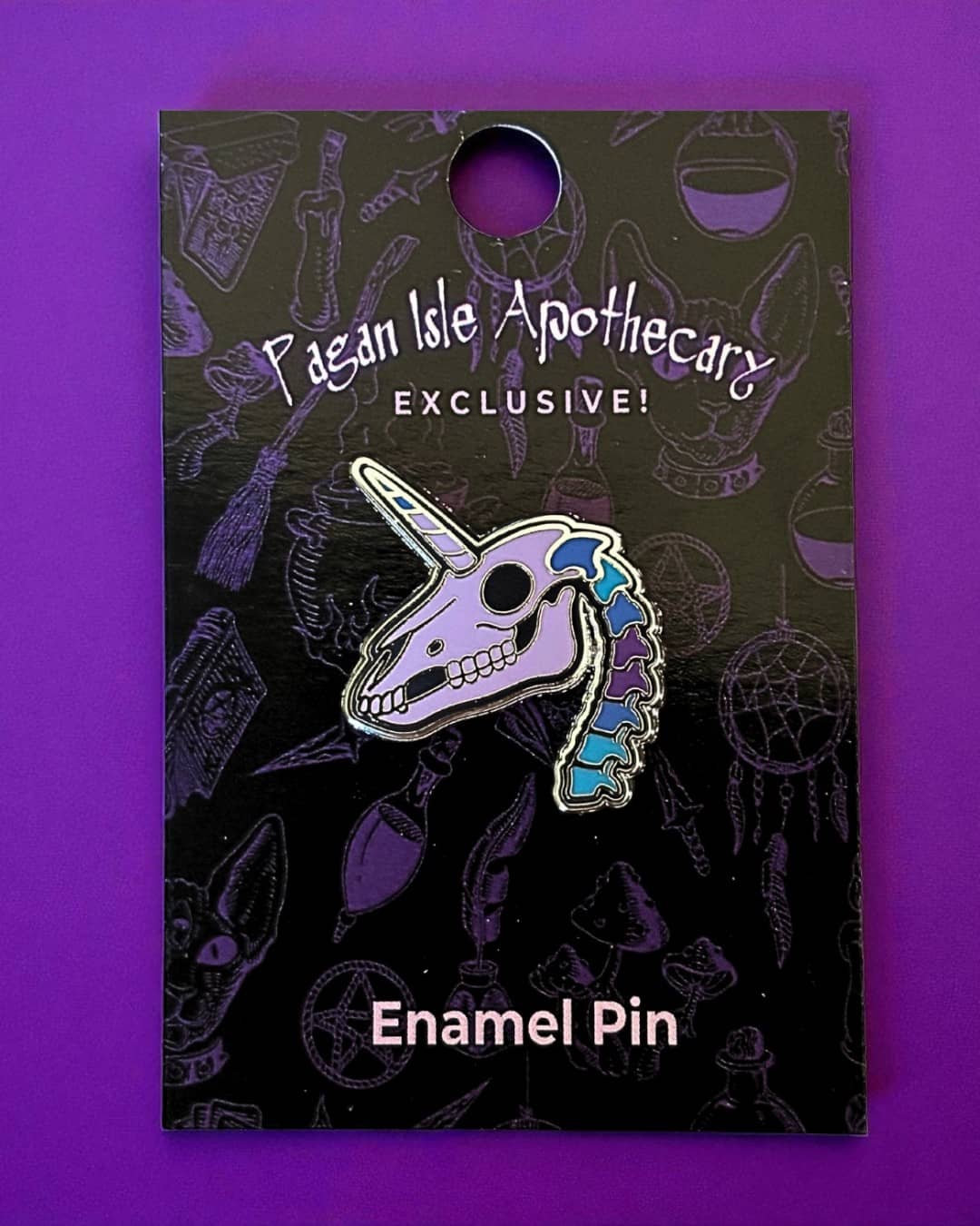 Rainbow Skelecorn Enamel Pin