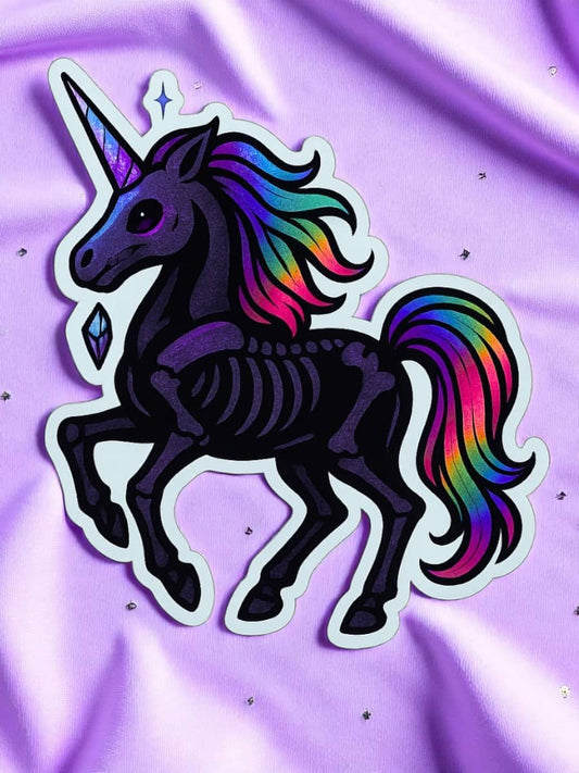 Rainbow Skelecorn Sticker