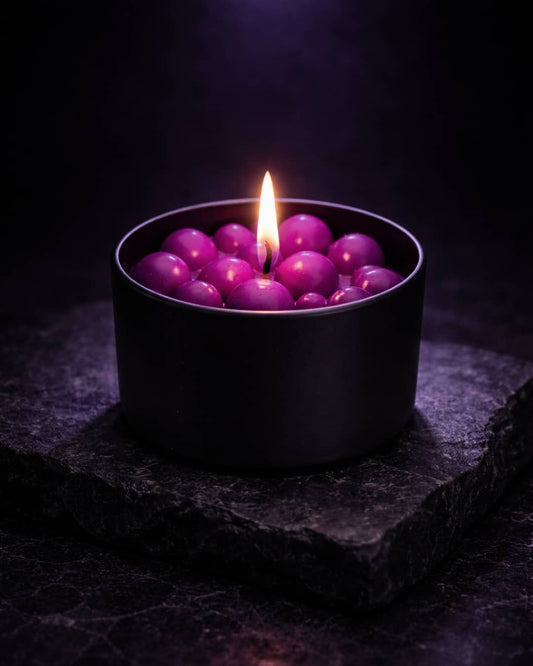 Resting Witch Face potion candle with playful spell-inspired design and moody tones, created for relaxation, magical ambiance, and whimsical witchy decor.