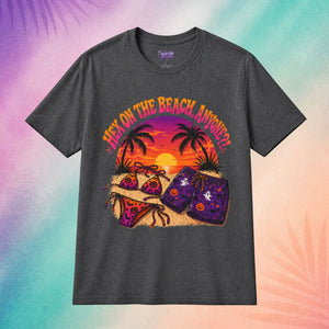 charcoal hex on the beach summerween aesthetic shirt funny halloween shirt sayings spooky tropical beach design