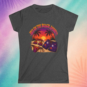 Dark grey funny Halloween shirt with hex on the beach design spooky summerween aesthetic clothing